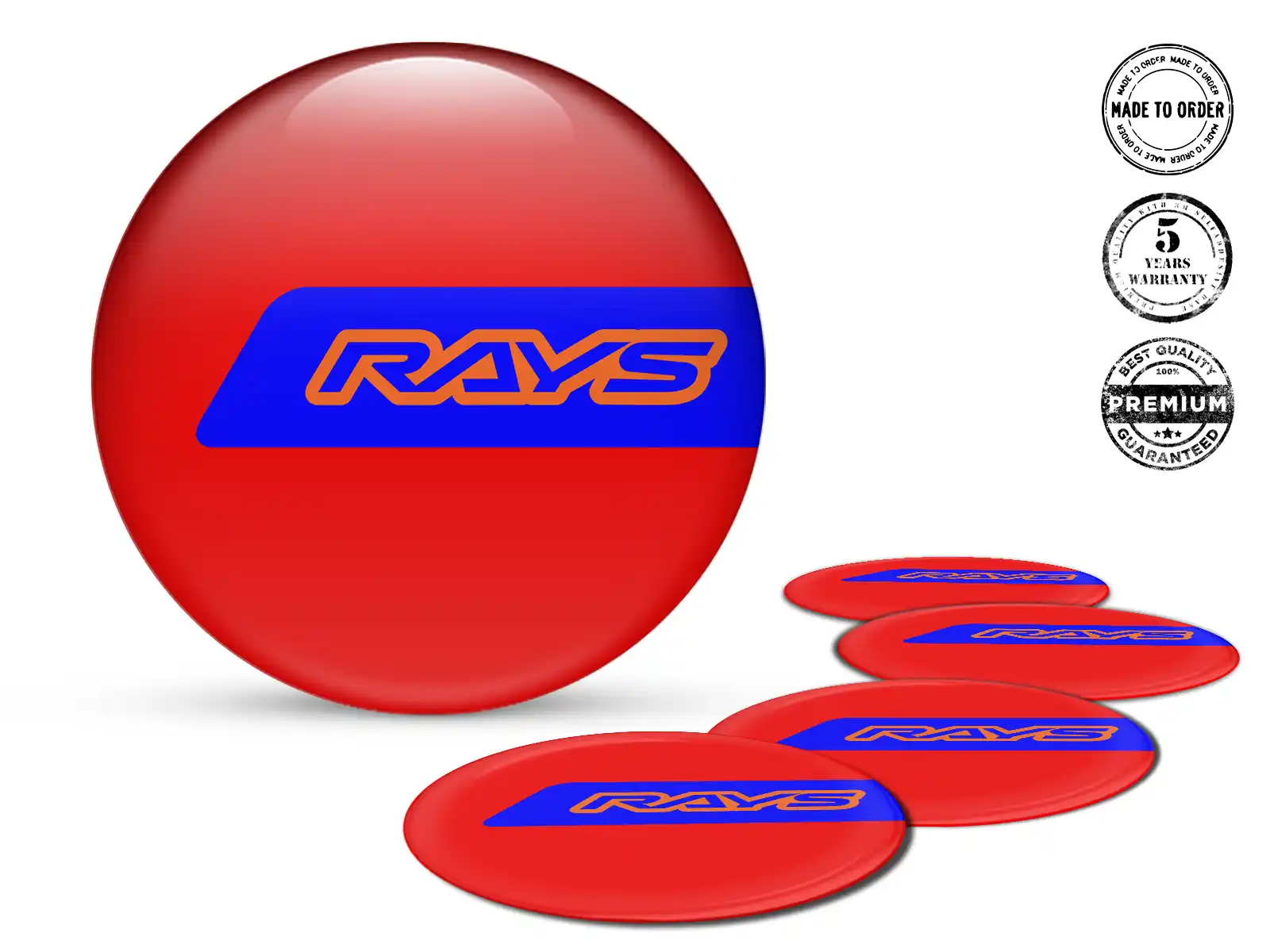 Rays Wheel Decals Style Silicone Badge Upgrade